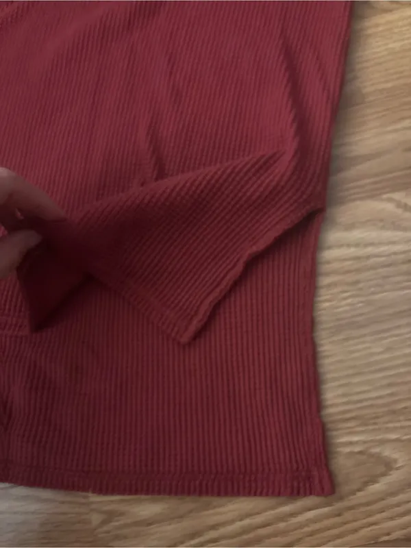 Aerie Offline Waffle Henley Long Sleeve Top Size Medium - Image 7