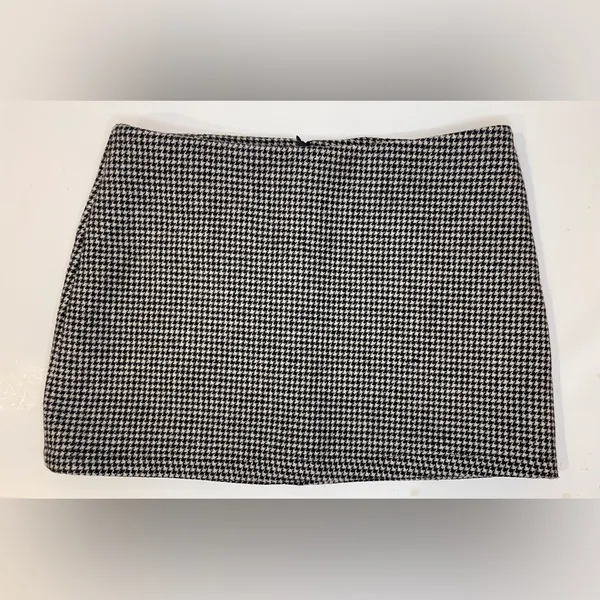 Brandy Melville Y2K Wool Classic‎ Houndstooth Mini Skirt Size S (160/84A) - Image 3