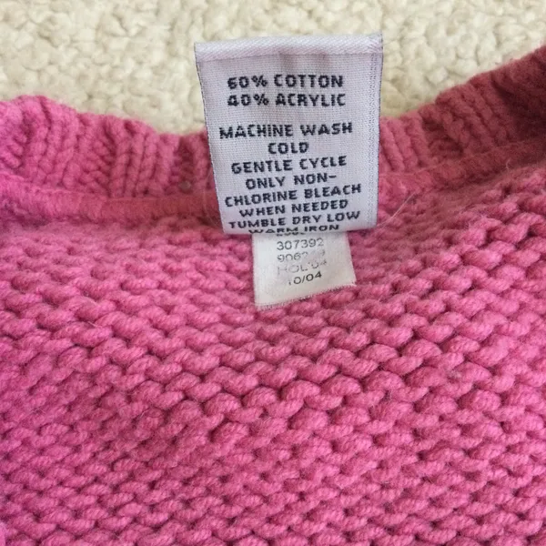 Gap Vintage Y2K Chunky V-Neck Sweater Pink - Sz Small - Image 4