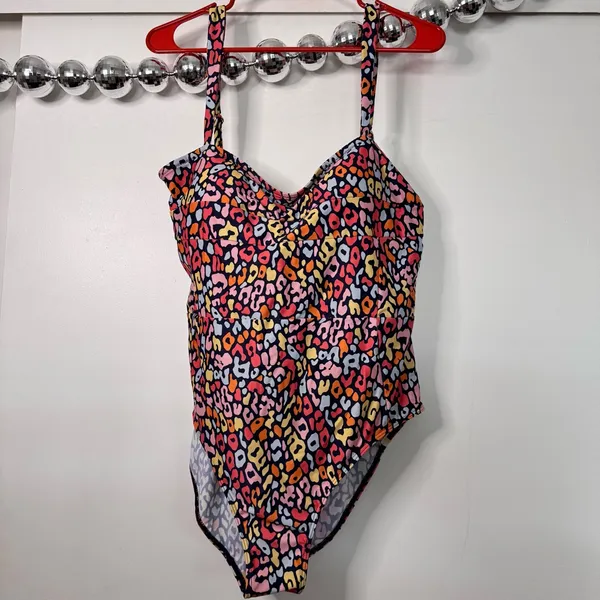 Summersalt The Wide Strap Oasis one piece swimsuit in multi-color leopard - Image 6