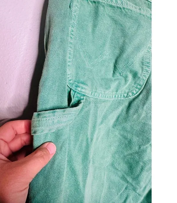 WRANGLER Green Casey Jones Carpenter Denim Jeans Size 29x30 - Image 10