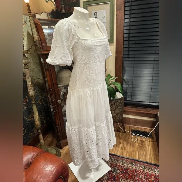 Kings Road Eyelet Maxi Dress Coastal - Image 9