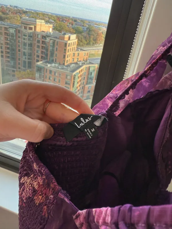 Lulus Purple Midi Dress - Image 3