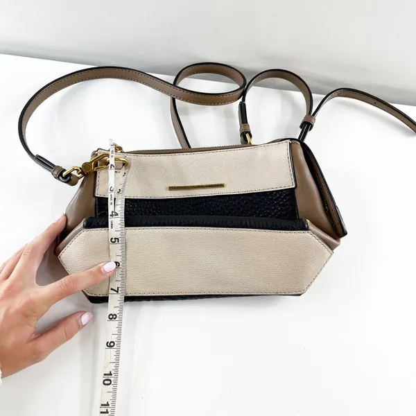 Marc by Marc Jacobs Shelter Island Colorblock Pebble Leather Crossbody Bag Tan - Image 8