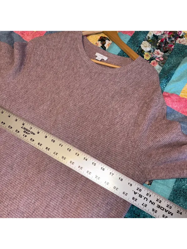 Pure Jill $99 Woman’s L Ribbed One Pocket sweater pink knit long sleeve top - Image 9