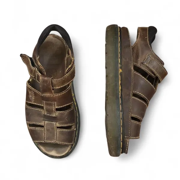 Dr Martens Fisherman Sandals Mens UK 9 US 10 Docs England Made Leather Vintage - Image 2