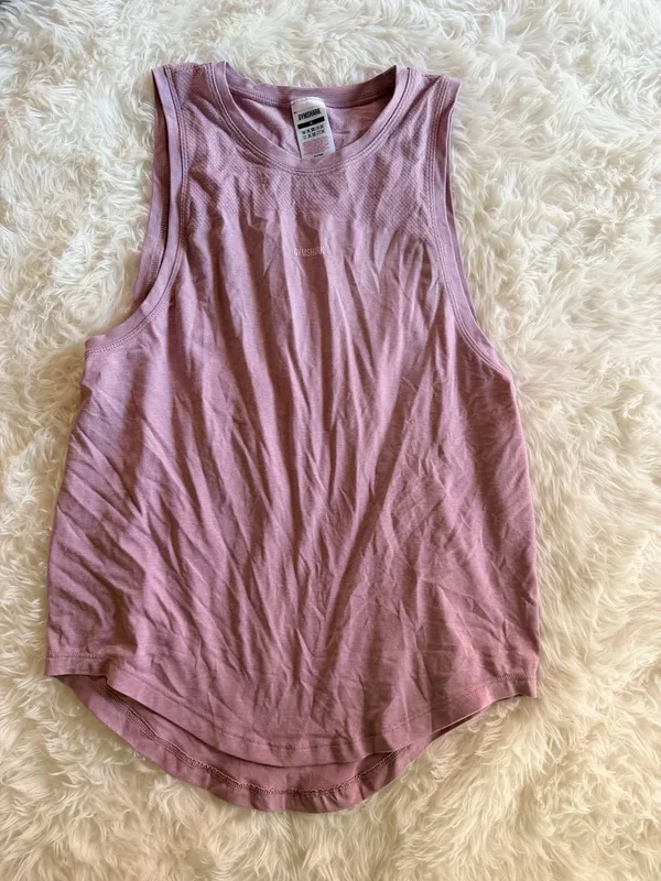 Gymshark Essential Seamless Tank Top - Light Purple/Lavender - Image 2