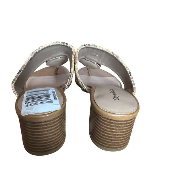 Style & Co‎ Brandyy 7M Mocha Raffia Woven Thong Sandals Tropical Vacation Resort - Image 11