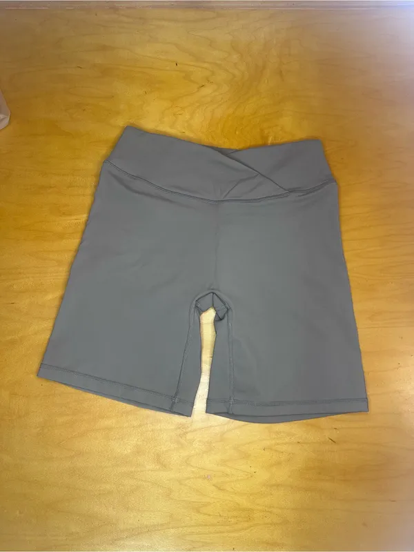 Oner Active UnifedMove Wrap Crossover Waist Khaki Workout Shorts Medium - Image 5