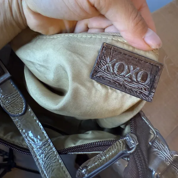 XOXO Brown Leather Vintage Y2K Logo Handbag - Image 5