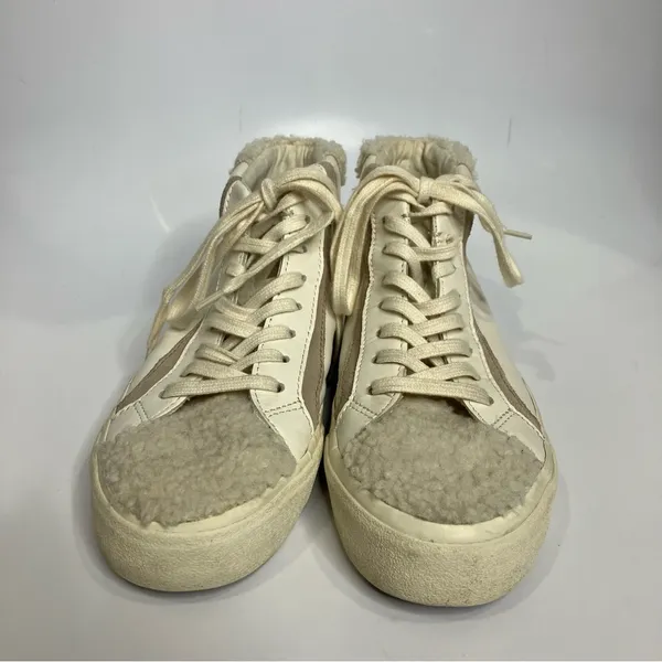 Madewell sidewalk Hightop Sneakers white leather casual unisex women’s‎ size 7.5 - Image 3