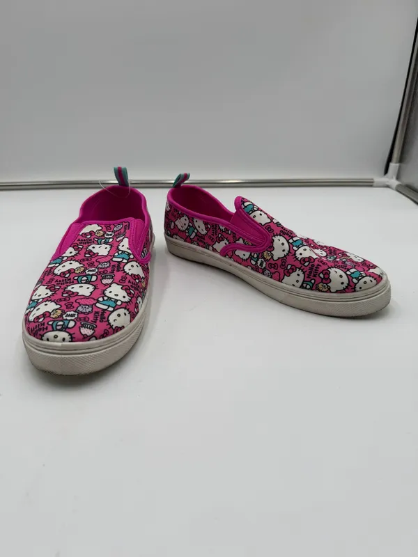 Hello Kitty Sanrio Pink All Over Print Slip On Canvas Sneakers Womens Size 6 - Image 3