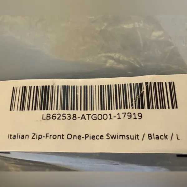 NIB Quince Italian Zip-Front One-Piece Swimsuit Black Women's Size Large - Image 7