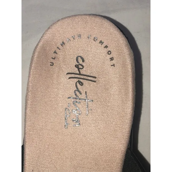 Clarks Collection Black Leather Clog Mules Size 7.5 Comfort Boho Slip On Shoes - Image 7