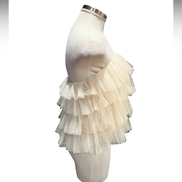 Anthropologie Sunday In Brooklyn Strapless Layered Tulle Top Size Small NWT - Image 3