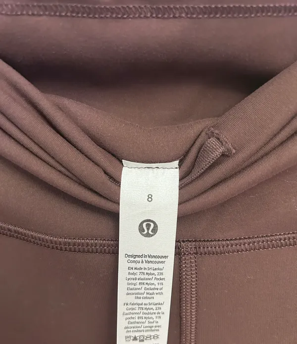 Lululemon Wunder Train High-Rise Tight with Pockets 25" Espresso Size 8 NWT - Image 11
