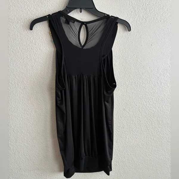 Forever 21 Y2K Black Colorful Beads Tunic Top/ Mini Dress XL - Image 5