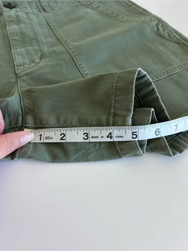 NWT Madewell Women's Relaxed Fatigue Shorts Woven Cotton Distant Grove - Image 10