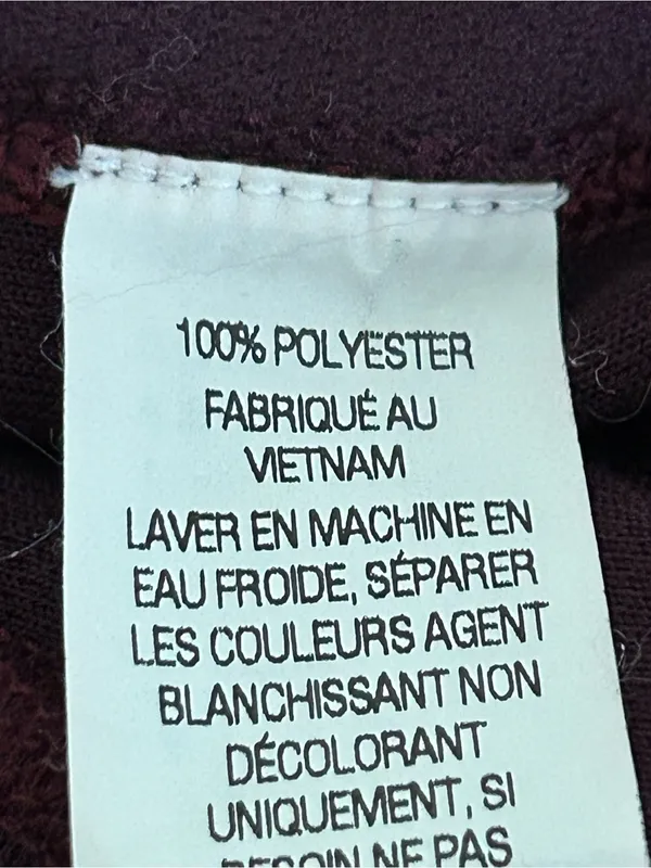LL Bean Mid Weight Thermal Leggings Burgundy Size M - Image 12