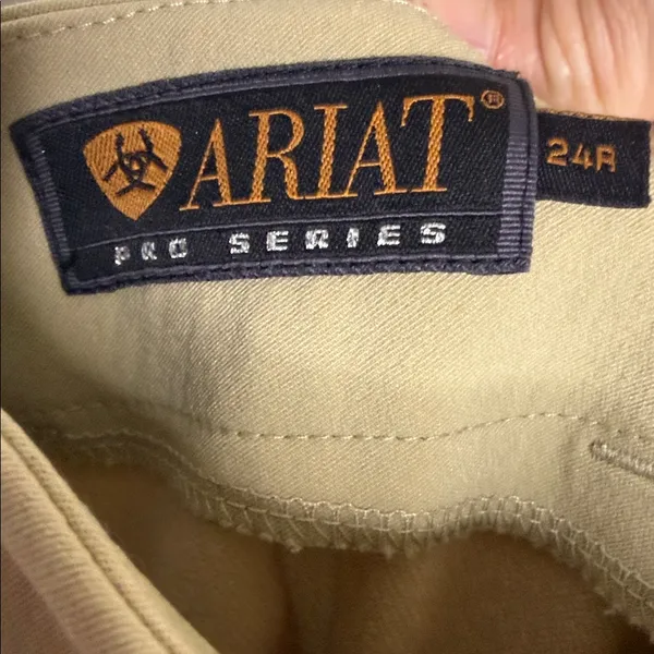 Ariat pro series tan horse riding breeches pants sz 24 R - Image 9