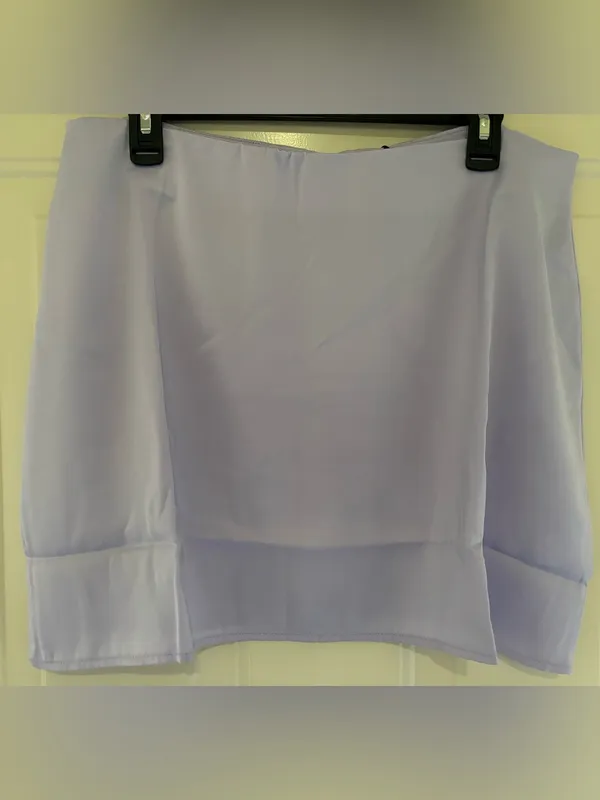 WeWoreWhat Lilac Satin Mini Skirt XL - Image 2