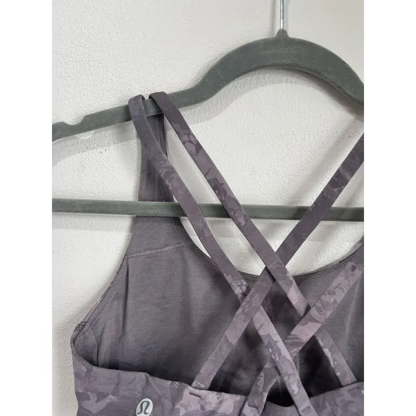 Lululemon Strappy Back Sports Bra Yoga Pilates Gym Athleisure‎ Sz 6 - Image 4