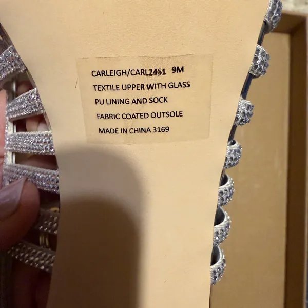 Steve Madden Metallic Silver Strappy Heels - Image 3