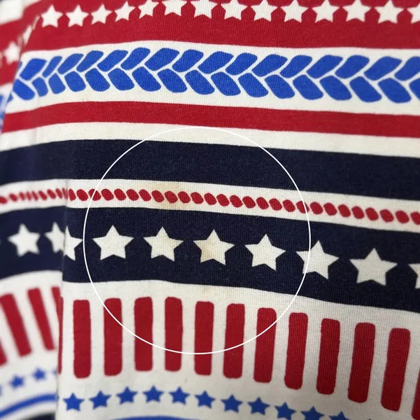 Alfred Dunner Patriotic Americana Top XL Red White Blue Nautical 4th Of July GUC - Image 6