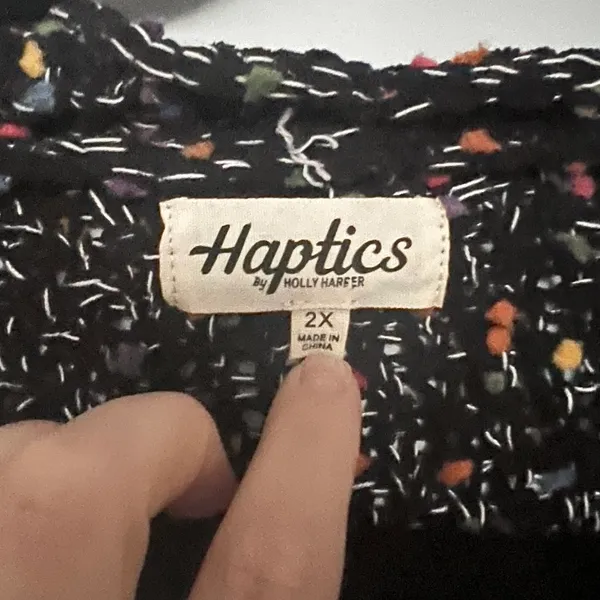 Haptics Black Colorful Pom Pom Cardigan Sweater - Image 9