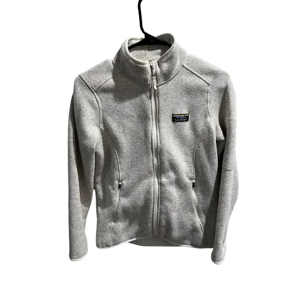 L.L.Bean Women’s Fleece Jacket Small Gray Full Zip Outdoor Casual - Image 12