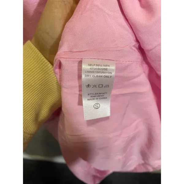 J.‎ Marie Embroidered Mini Dress Womens S Pink Orange Linen Blend Boho Summer - Image 6