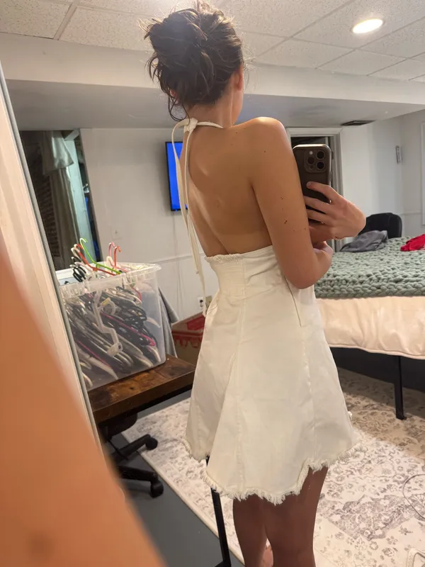 White Denim Dress Urban Outfitters - Image 2