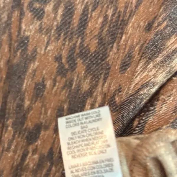 Democracy Brown And Black Animal Print Blouse Size Large‎ - Image 7