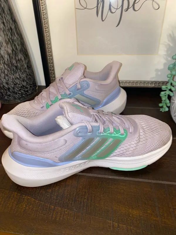 Adidas Ultra Bounce Women's Running Shoes Size 7 Silver Dawn Pulse Mint - Image 6