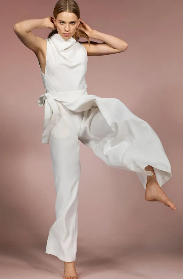 ZARA jumpsuit white romper kaftan - Image 4