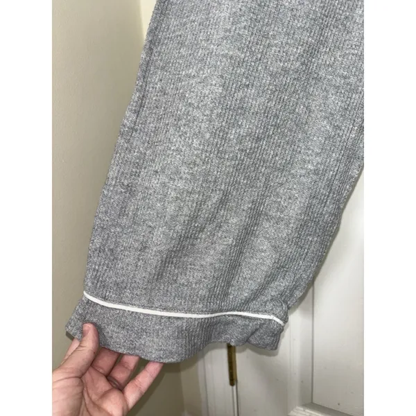 Madewell Gray Waffle Knit Pull On Pajama PJ Pants S Lounge Comfy - Image 4