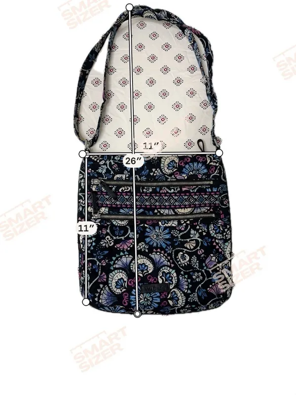 Vera Bradley Triple Zip Hipster Crossbody Shoulder Bag "Bramble" Pattern Adjust - Image 6
