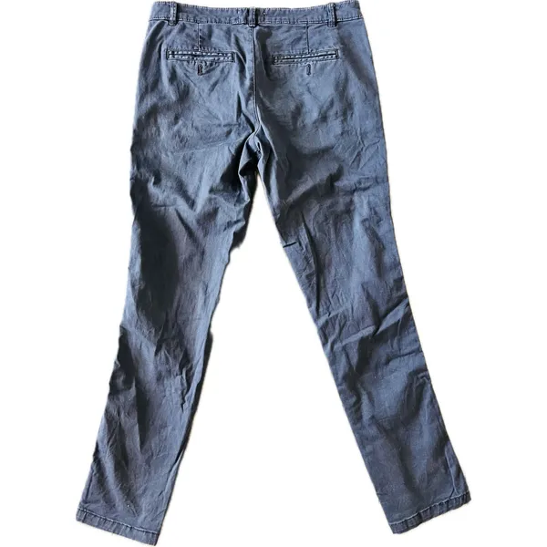 Anthropologie Striped‎ Chino Trousers 28 Relaxed Fit Gray Pants Embellished - Image 6