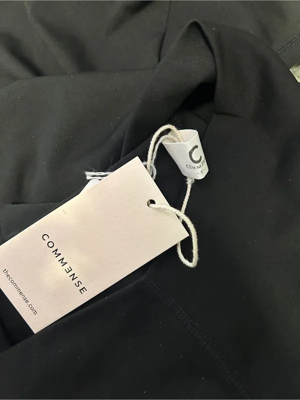 NWT! Commense Black Flare Front Split Pull On Pants - Image 4