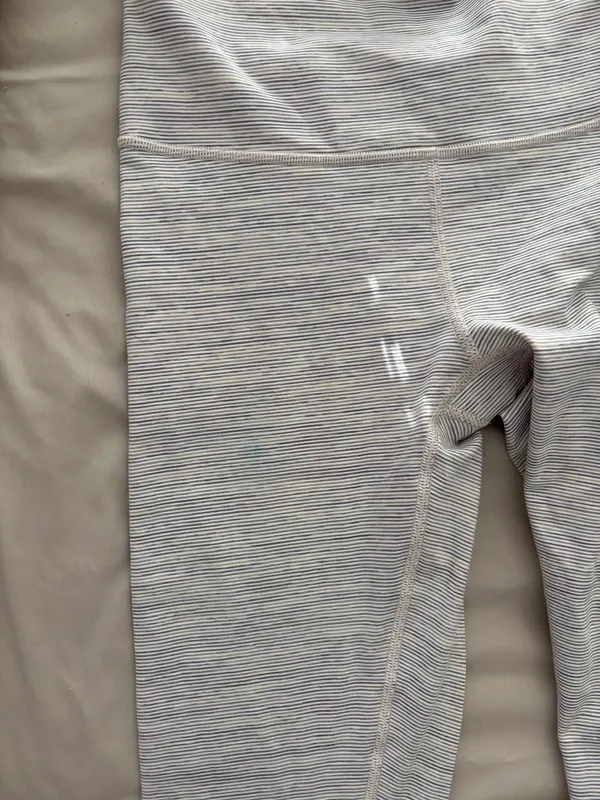 Lululemon light grey striped leggings - Image 2
