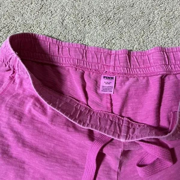Y2K Pink Victoria's Secret Slub Knit Wide‎ Leg Lounge Pants XL - Image 6