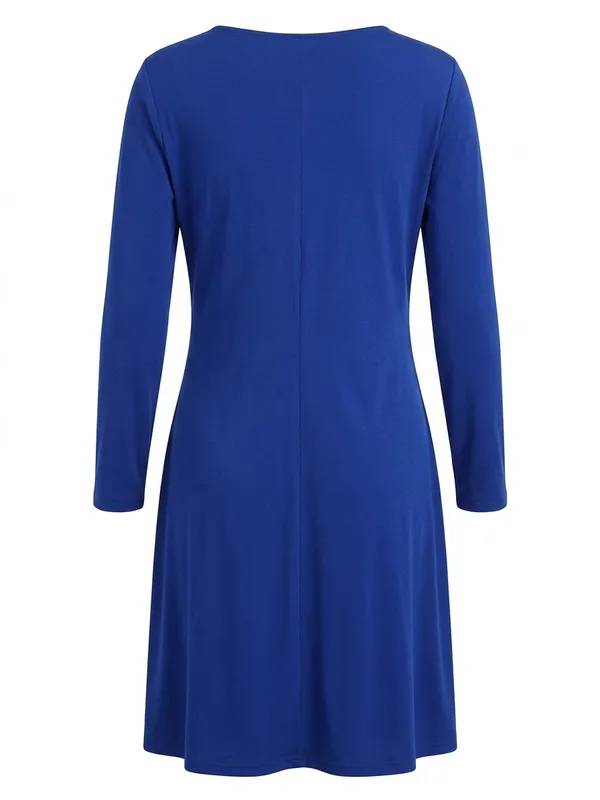 Covington Royal Blue Wrap-Style Midi Dress - Image 3