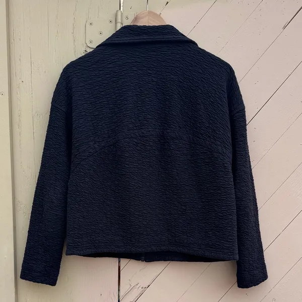 lululemon athletica Textured Black Knit Bomber Jacket - Image 7
