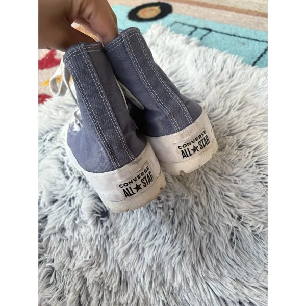 Converse All Star Gray Platform Sneakers - Image 4