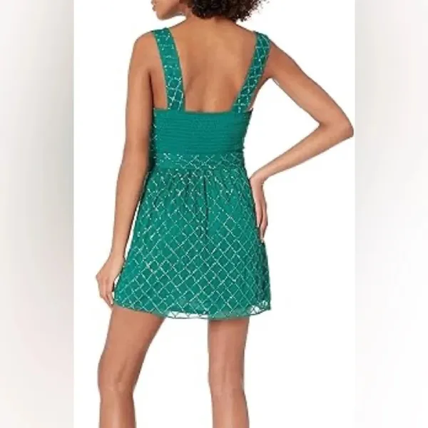 Show Me Your Mumu emerald mini sequin dress belt cocktail eras sparkly twilight - Image 8