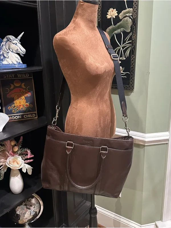 Coach Metropolitan Weekender Tote – Glovetanned Leather – Brown - Image 4