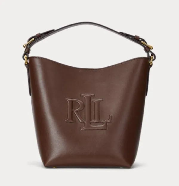 Lauren Ralph Lauren Leather Medium Witley Bucket Bag in Dark Mahogany, NEW $395 - Image 3