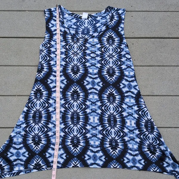 Fig & Blu Sleeveless Tie Dye Tunic Top | Tie Dye Sleeveless Shirt - Image 9