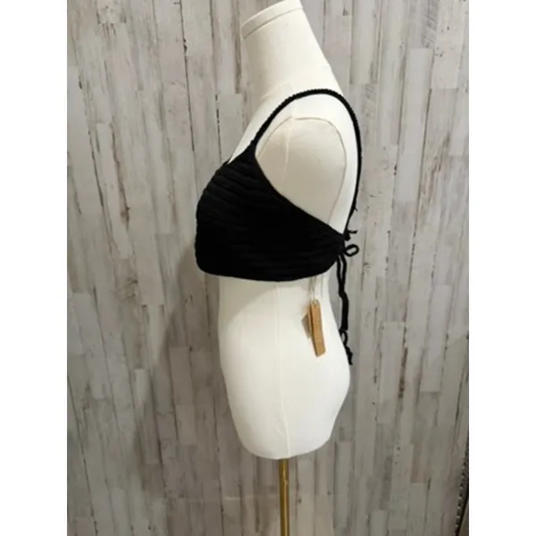 NWT SKIMS Cropped Cami Top Womens 4XL Black‎ Tie-Back Spaghetti Straps - Image 4