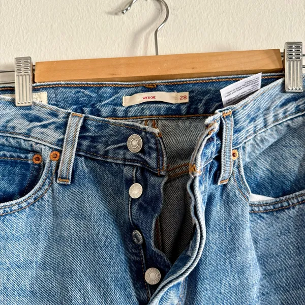 Levi’s Wedgie Blue Denim Jeans - Image 3